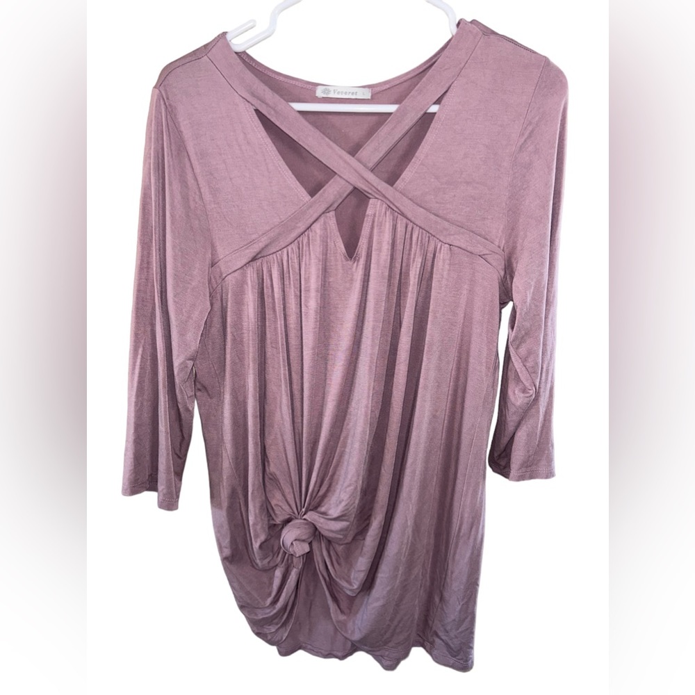 Veveret light pink soft quarter length Flowy light weight tunic size large